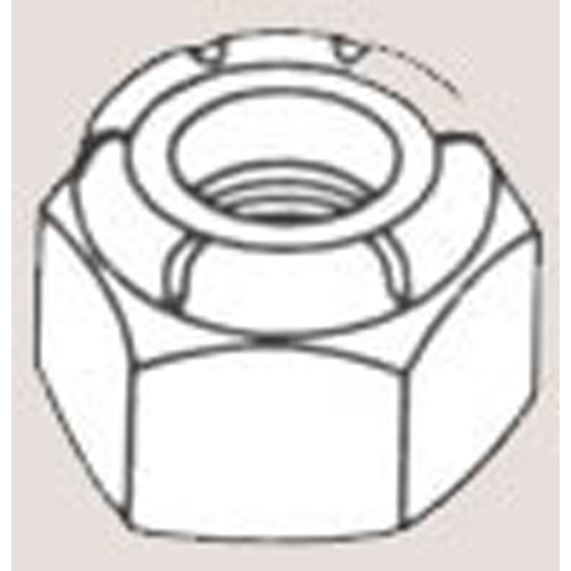 Tuercas Bloqueo Nylon 10-24 100 Tuercas De Seguridad Con Inserto De Nailon 10-24 - Acero Inoxidable, Hexagonal, Para Fijación Segura Pack 100 Tuercas 10-24